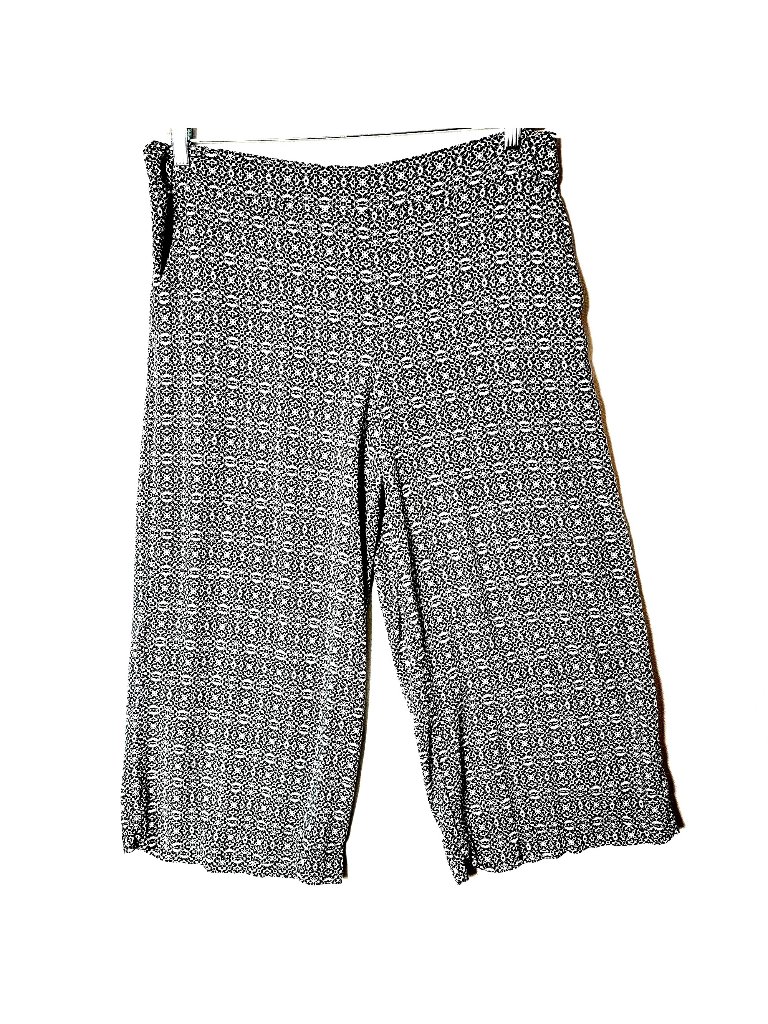 Ava & Viv Womens Pants Palazzo Style Pull On Sz 1x Pockets Black White Gray